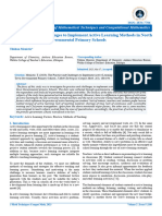 The Practice and Challenges To Implement Active Learning Methods in North Wollo Woldia Town Governmental Primary Schools