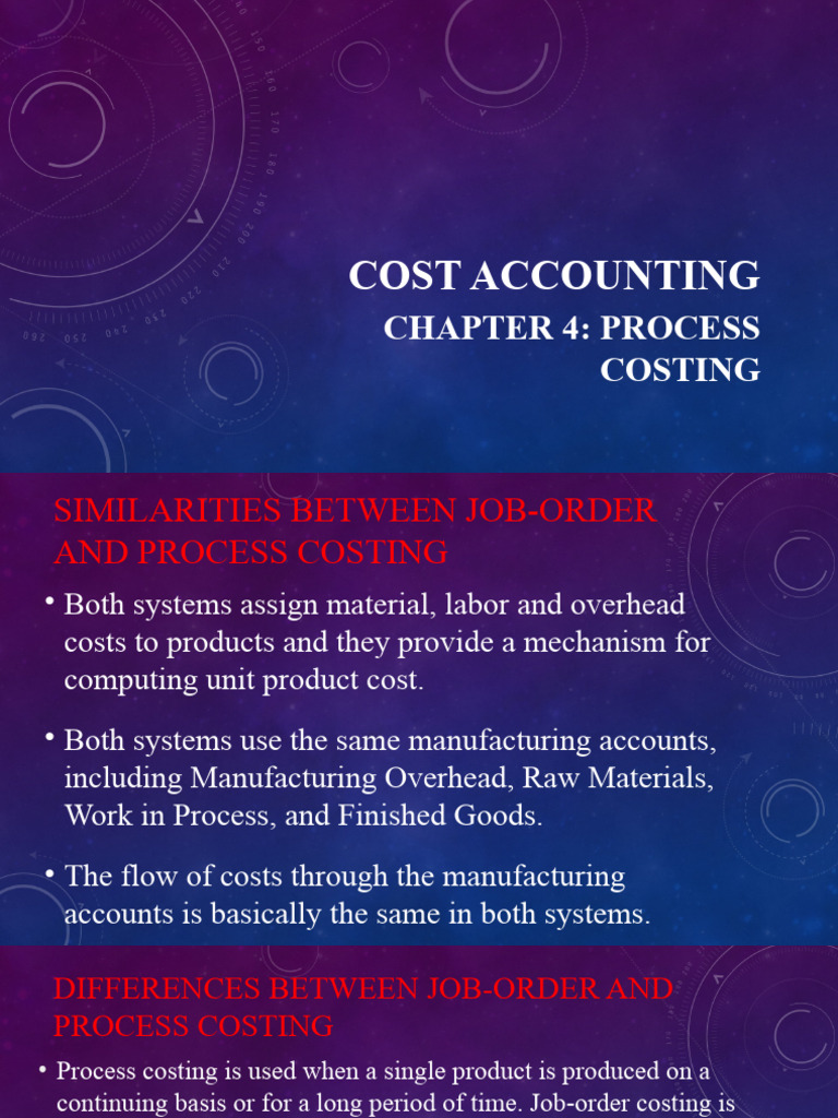 Simple Meaning Process Costing