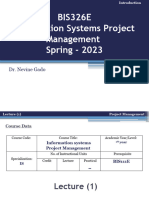 BIS326E - Lec 1 - Intro Framework