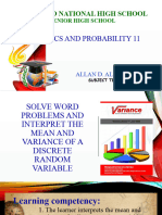 LESSON 6. Interpret The Mean and Variance of A Discrete Random Variable