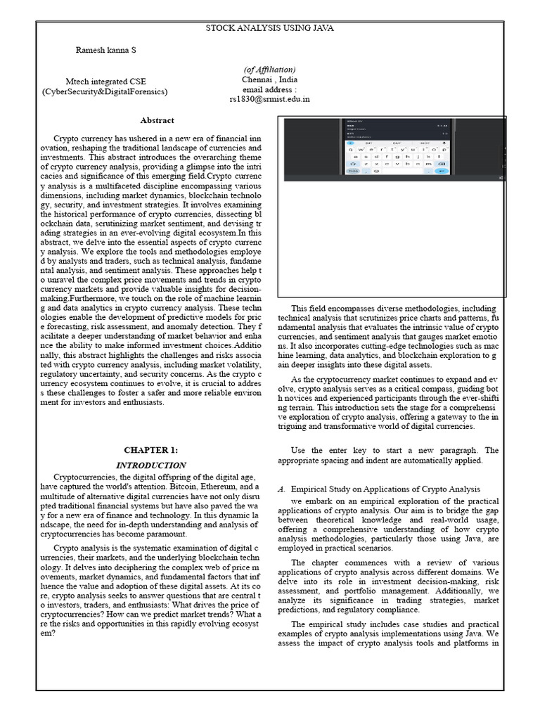 Stock analysis pdf java programming language feasibility study