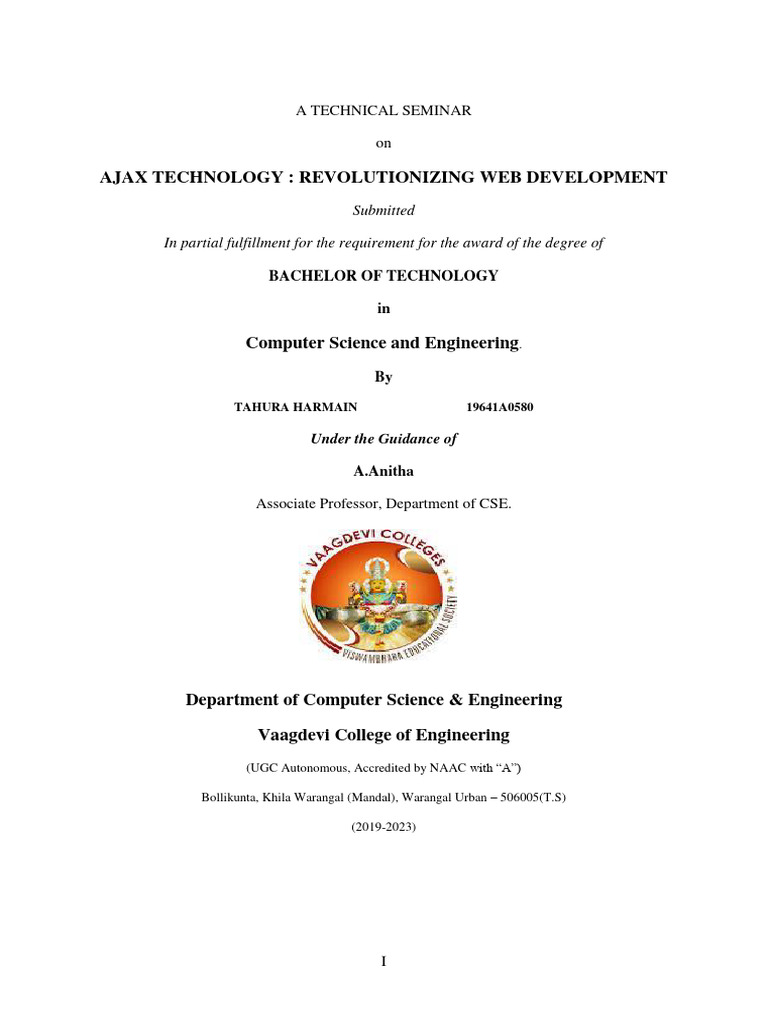 AJAX Technology in Web Development | PDF | Ajax (Programming) | Dynamic ...