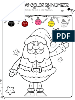 Christmas Preschool Color by Number