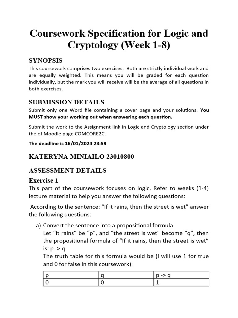 Logic and Cryptology | PDF