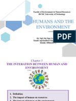 Chapter 3 - Human and The Environment Course - Ngo Thi Ngoc Lan Thao