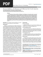 Process Validation of Ceftriaxone and Sulbactam Dry Powder Injection 2157 7048.1000211