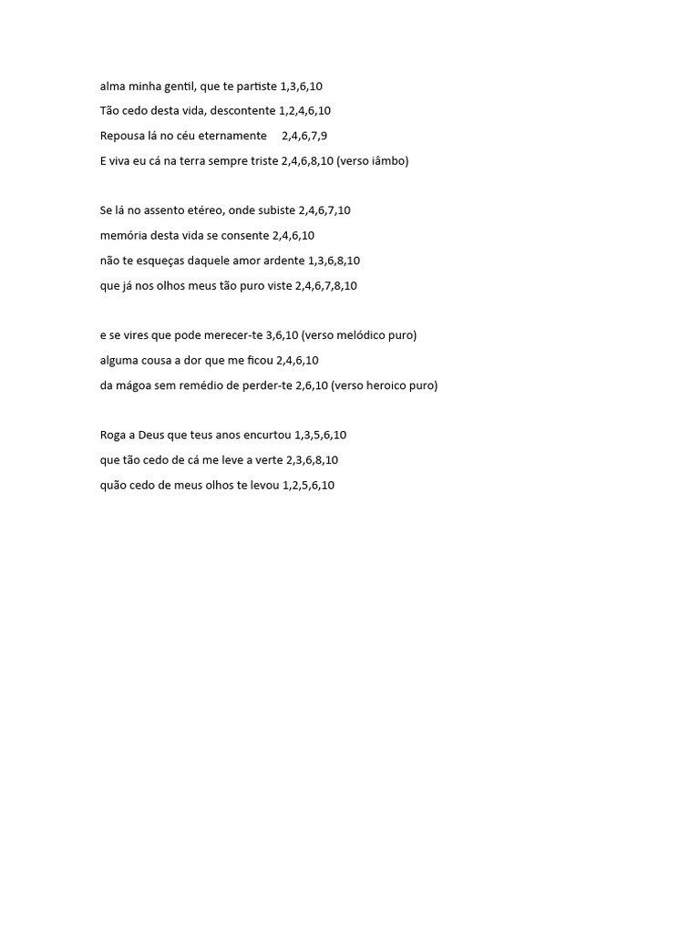 Poesia sobre amor e perda | PDF