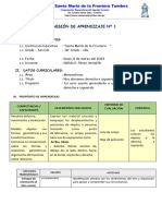 Sesión de Aprendizaje 1 Matematicas