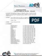 Convocatoria Departamental de MTB - XCM 03 - 03 - 2024