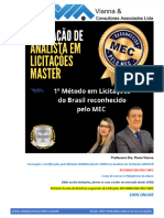 Folder Formaçao Analista Master de Licitacoes Método Vianna (Proposta Valor)