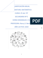 Planificacion Anual 3 Año B Secundaria Media 5 - Prof. Nancy Bertucci