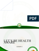 Lesson 2 Lets Be Health Aware PDF
