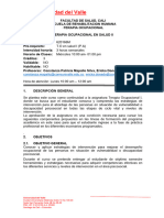 2023 - Programa Terapia Ocupacional en Salud II