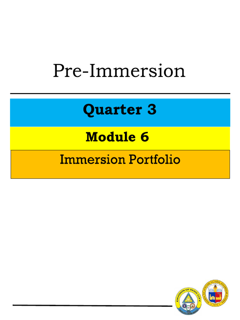 Pre Immersion12 Q3SLM6 | PDF