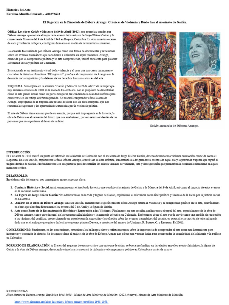 Arte y Memoria del Bogotazo en Arango | PDF | Colombia