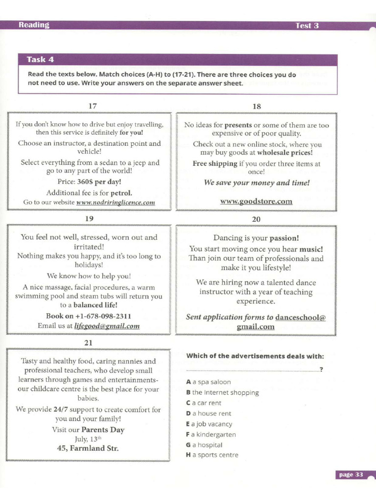 Extra Test 3 | PDF