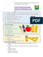 Lista de Útiles Escolares 2024