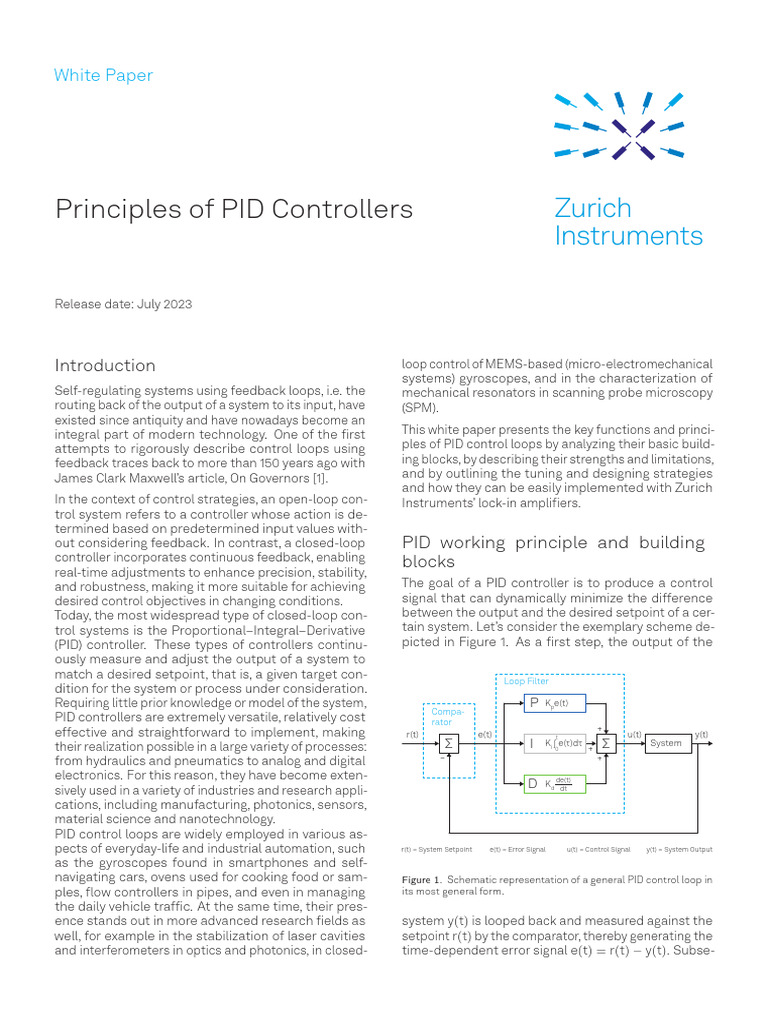 zi_whitepaper_principles_of_pid_controllers | PDF