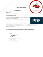 Certificado Laboral Hormiga Culona