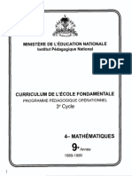 Mathematiques 9eme Annee