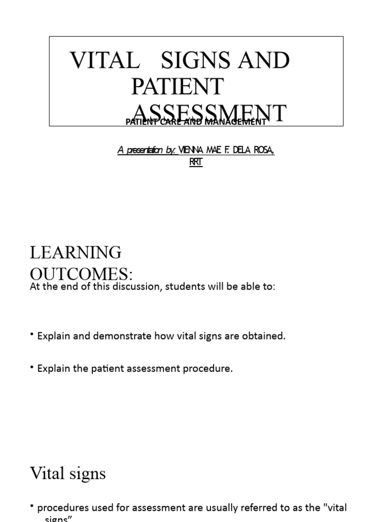 Vital Signs and Patient Assessment Guide | PDF | Fever | Rectum