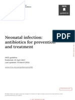 Neonatal Infection Antibiotics For Prevention and Treatment 2024