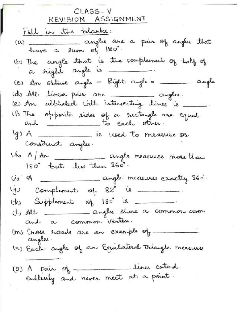 CBSE Class 5 Maths Revision Worksheets | PDF