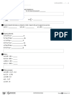 Ułamki Dziesiętne-Powtórzenie Test (Bez Widocznej Punktacji)