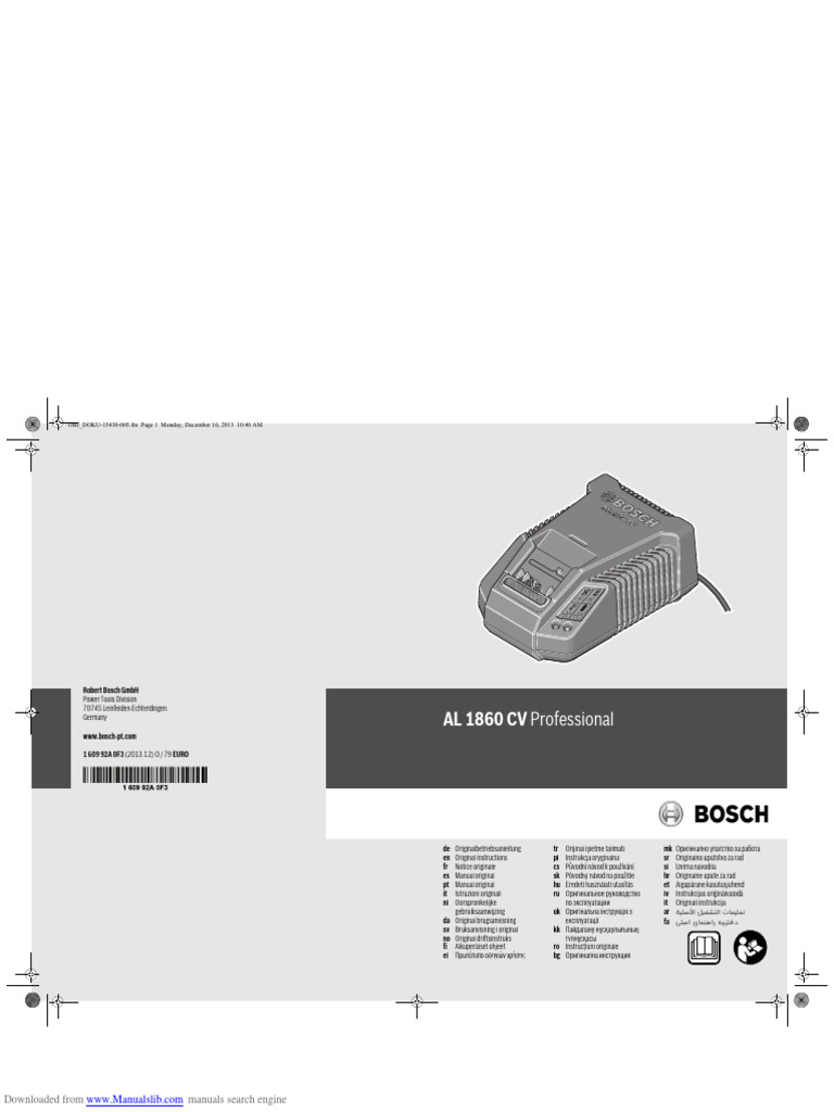 Bosch AL 1860 CV | PDF