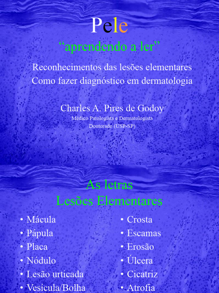 Lesões Elementares Charles Pdf Epiderme Pele Animal