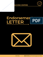 Endorsement Letter Formats