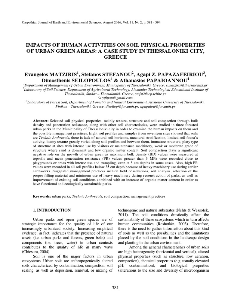 Impacts of Human Activities On Soil Phys | PDF | Soil | Loam