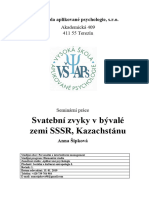 Šipková Anna, Sociální A Kulturní Antropologie I, Zvyky V Bývalých Zemích SSSR, Ing. Radmila Lorencová Ph.D.