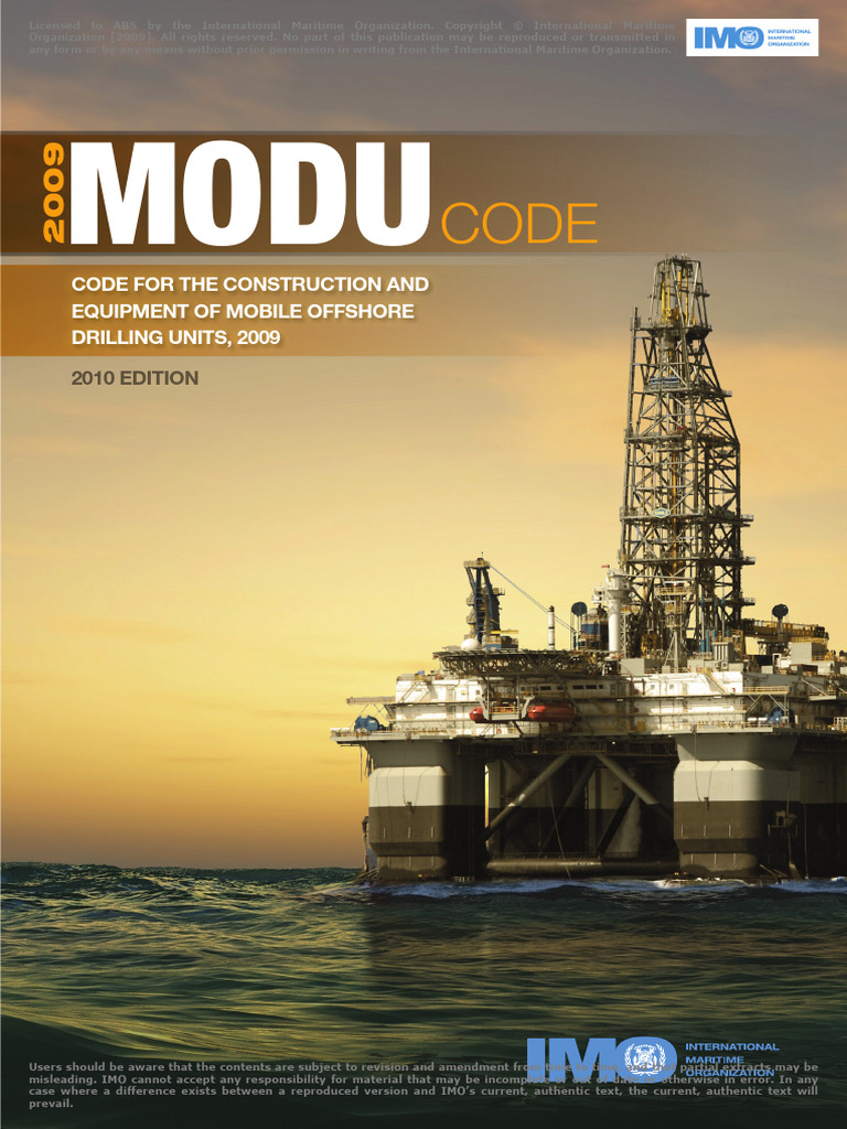 MODU Code 2009 | PDF
