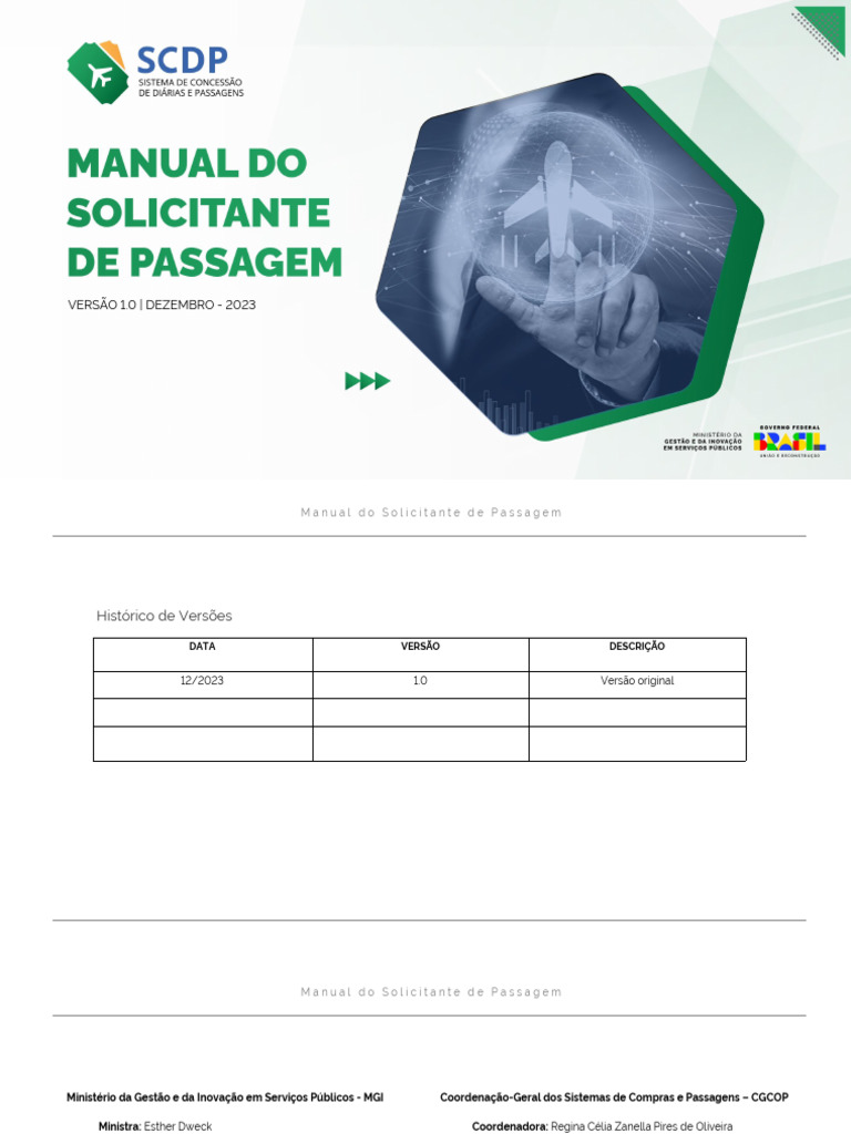Manual do Solicitante de Passagem SCDP | PDF
