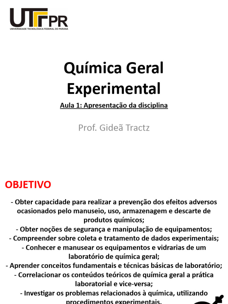Aula 1 - Apresentação Da Disciplina - Normas de Laboratório | PDF ...