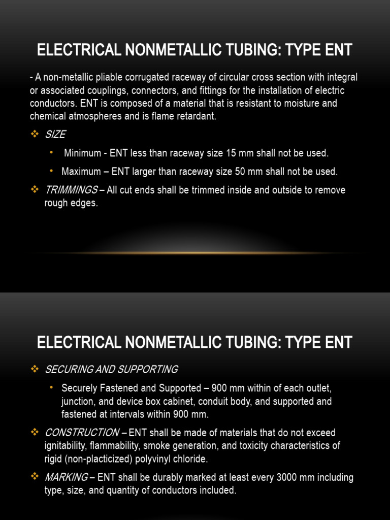 ElectricalNONMETALLICTUBING PDF Electrical Wiring Electric Power