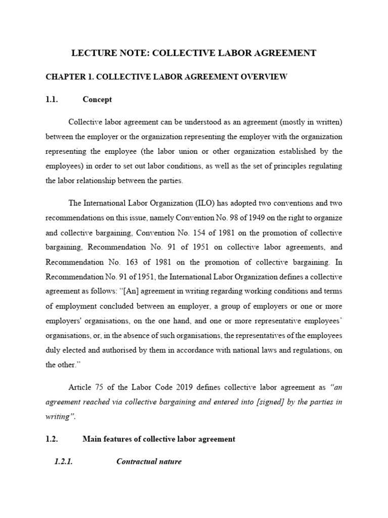 Understanding Collective Labor Agreements | PDF | Employment ...