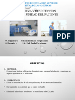 Tema 3 Limpieza y Desinfeccion de La Unidad Del Paciente