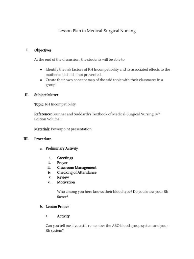 Lesson Plan SAMPLE | PDF | Medical Specialties | Mammalian Pregnancy