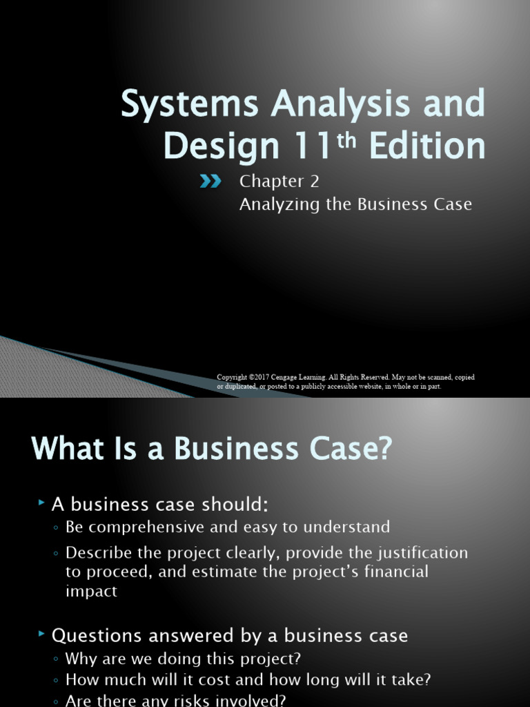 Chapter 2-3 - Analyzing The Business Case+Introduction To Project ...