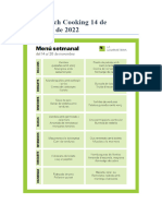 Menu Batch Cooking 14 de Novembre de 2022