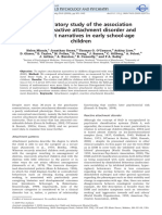 An Exploratory Study of The Association Between Reactive Attachment Disorder and Attachment Narratives in Early School-Age Children