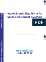 Multicomponent V-L Equilibria