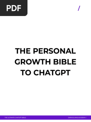 The Personal Growth Bible to ChatGPT