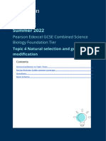 GCSE Combined Sci Biology Foundation Tier Topic Test 4