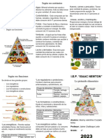 Triptico de La Piramide Alimenticia