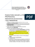 N° 1 Pasos para Iniciar Prac Prof