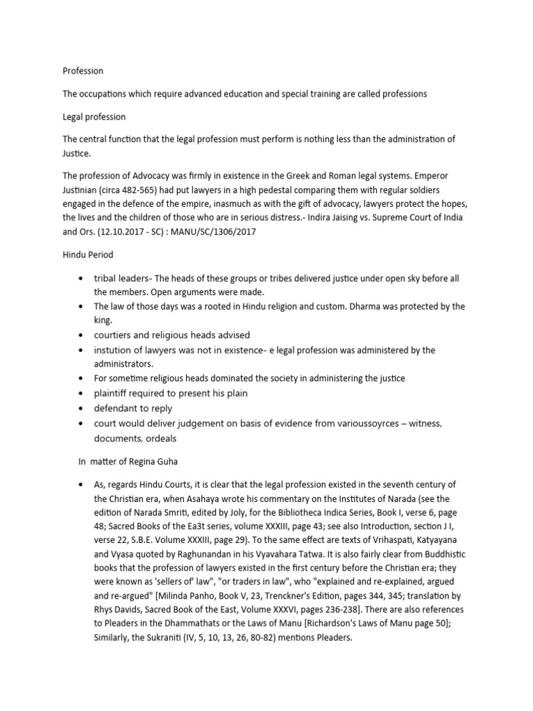 History of Legal Profession in India | PDF | Advocate | Lawyer
