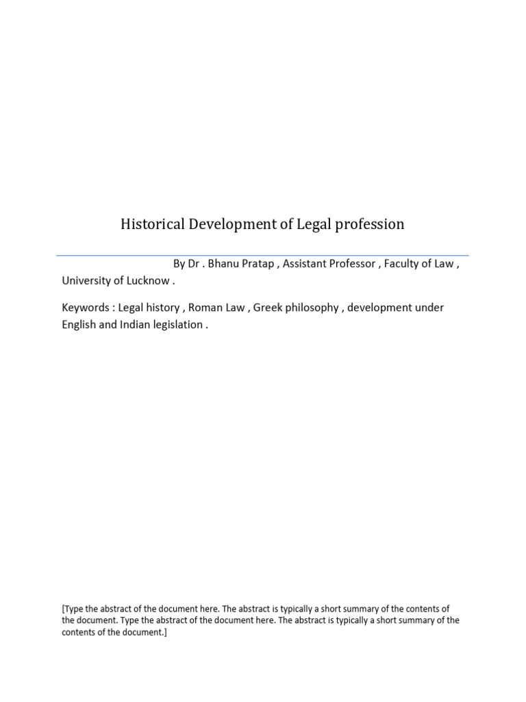 Evolution of the Legal Profession | PDF | Barrister | Lawyer